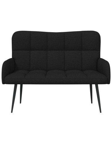 Sofa a Due Posti Nero 115 x 61 x 87 cm Tessuto