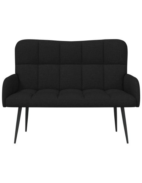 Sofa a Due Posti Nero 115 x 61 x 87 cm Tessuto