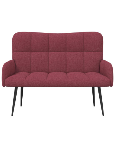 Sofa a Due Posti Rosso vino 115 x 61 x 87 cm Tessuto