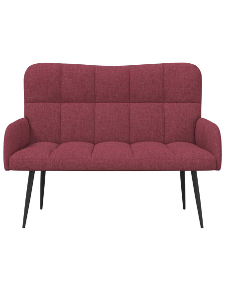 Sofa a Due Posti Rosso vino 115 x 61 x 87 cm Tessuto