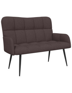 Sofa a Due Posti Marrone Scuro 115 x 61 x 87 cm Tessuto 2