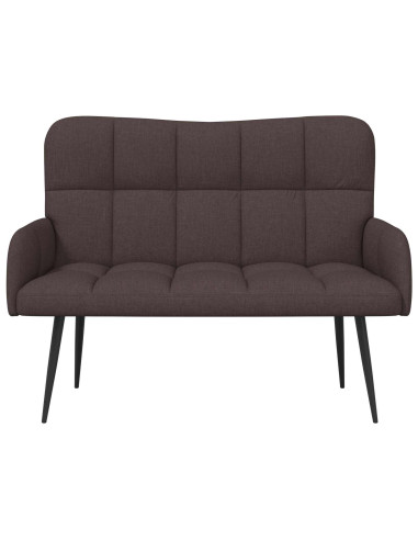 Sofa a Due Posti Marrone Scuro 115 x 61 x 87 cm Tessuto