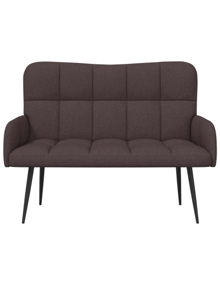 Sofa a Due Posti Marrone Scuro 115 x 61 x 87 cm Tessuto