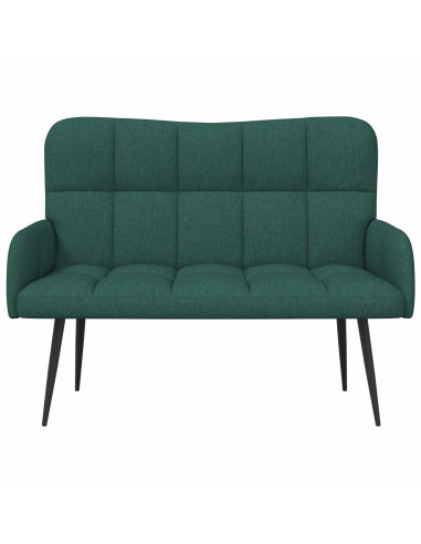 Sofa a Due Posti Verde Scuro 115 x 61 x 87 cm Tessuto