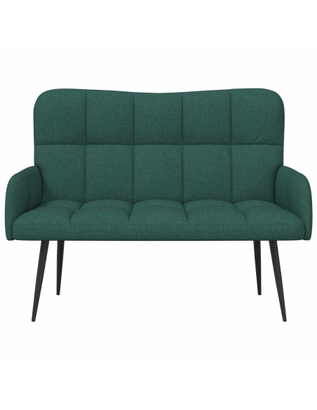 Sofa a Due Posti Verde Scuro 115 x 61 x 87 cm Tessuto