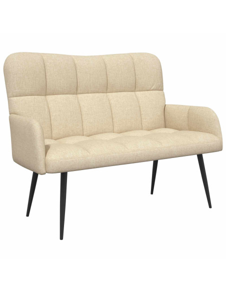Sofa a Due Posti Crema 115 x 61 x 87 cm Tessuto
