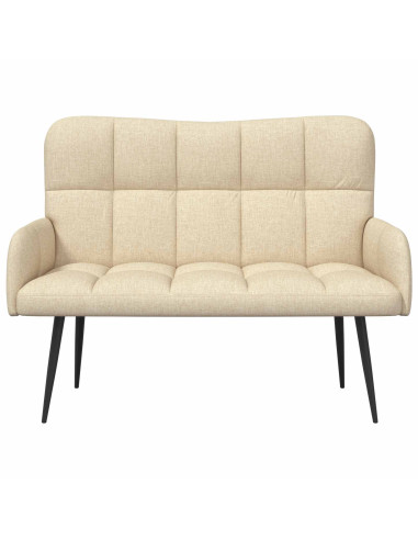 Sofa a Due Posti Crema 115 x 61 x 87 cm Tessuto