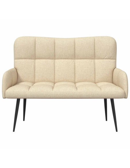 Sofa a Due Posti Crema 115 x 61 x 87 cm Tessuto