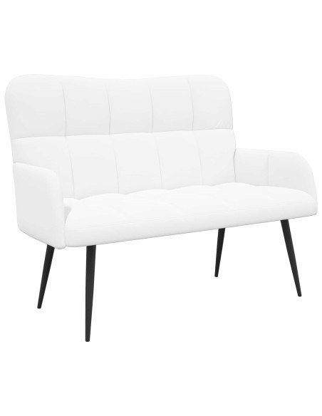 Sofa a Due Posti Bianco 115 x 61 x 87 cm Tessuto