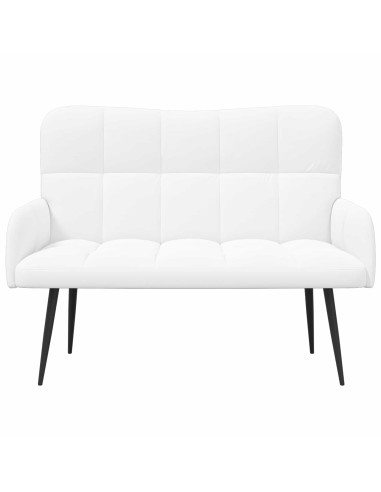 Sofa a Due Posti Bianco 115 x 61 x 87 cm Tessuto