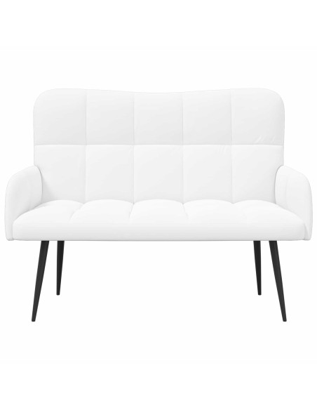 Sofa a Due Posti Bianco 115 x 61 x 87 cm Tessuto