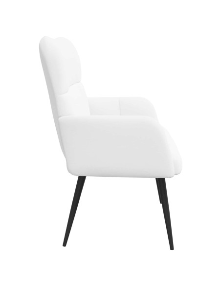 Sofa a Due Posti Bianco 115 x 61 x 87 cm Tessuto