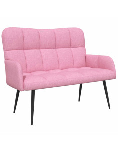 Sofa a Due Posti Rosa 115 x 61 x 87 cm Tessuto 2