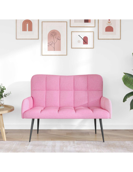 Sofa a Due Posti Rosa 115 x 61 x 87 cm Tessuto