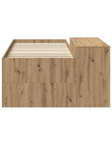 Letto alto per bambini con scrivania Rovere Artigianale