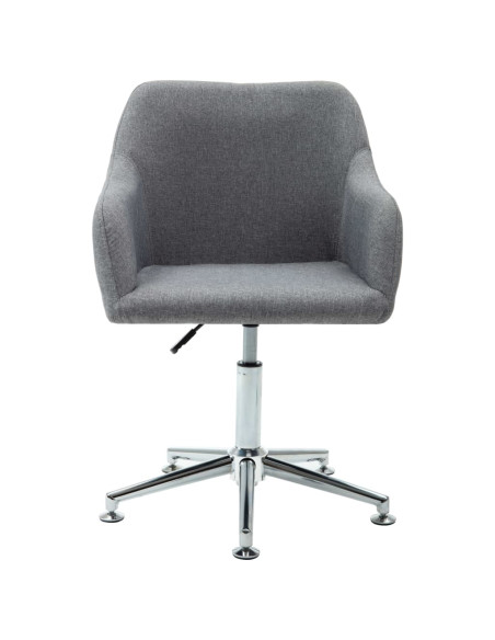 Sedia da Ufficio Girevole Grigio Chiaro in Tessuto