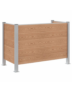 Recinzione Contenitore per Rifiuti Marrone 161 x 85 x 115 cm 2