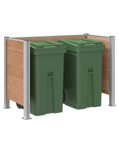 Recinzione Contenitore per Rifiuti Marrone 161 x 85 x 115 cm