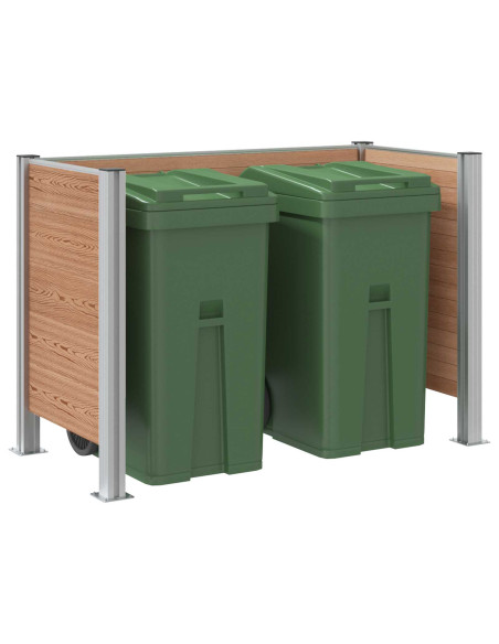 Recinzione Contenitore per Rifiuti Marrone 161 x 85 x 115 cm