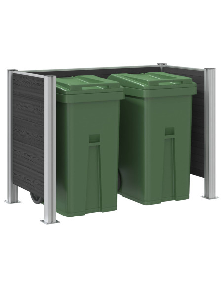 Recinzione Contenitore per Rifiuti Grigio 161 x 85 x 115 cm
