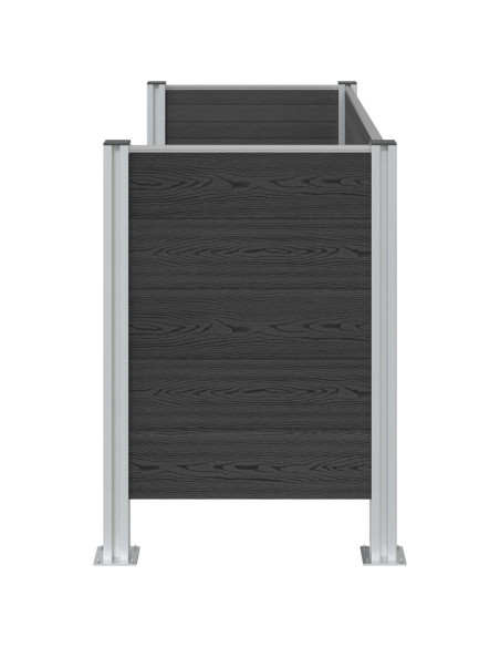 Recinzione Contenitore per Rifiuti Grigio 161 x 85 x 115 cm