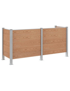 Recinzione Contenitore per Rifiuti Marrone 237 x 85 x 115 cm 2