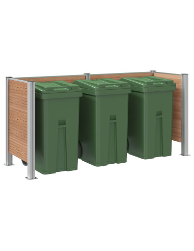 Recinzione Contenitore per Rifiuti Marrone 237 x 85 x 115 cm