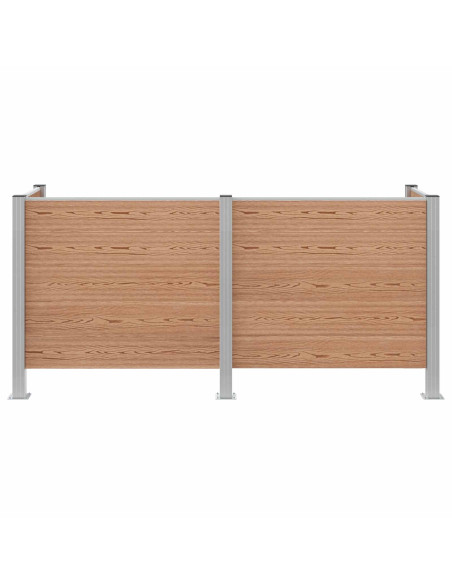 Recinzione Contenitore per Rifiuti Marrone 237 x 85 x 115 cm