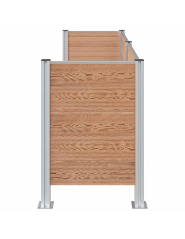 Recinzione Contenitore per Rifiuti Marrone 237 x 85 x 115 cm