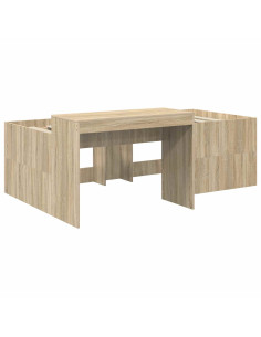 Letto alto per bambini con scrivania Rovere Sonoma 2