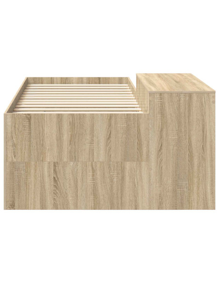 Letto alto per bambini con scrivania Rovere Sonoma