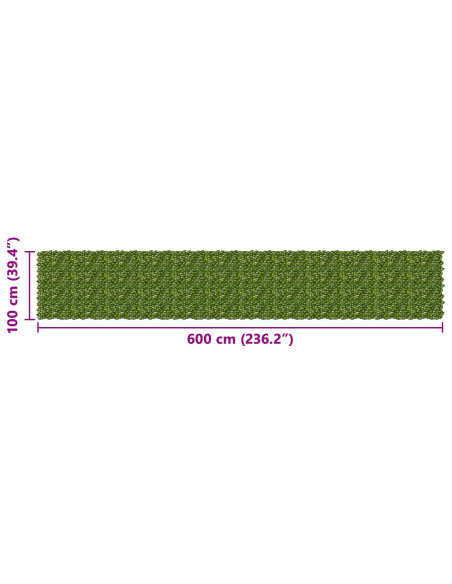 Schermo per balcone con foglie Verde e Giallo 600 x 100 cm
