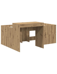 Letto alto per bambini con scrivania Rovere Artigianale 2