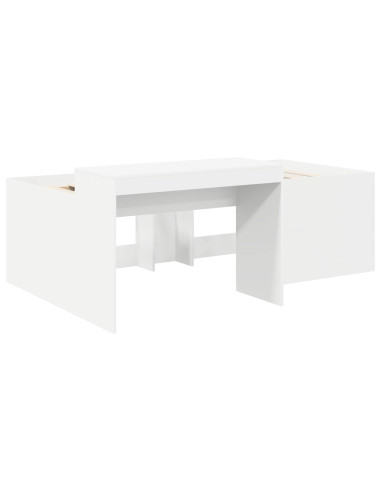Letto alto per bambini con scrivania Bianco