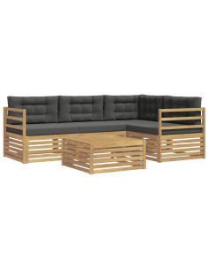 Set di divani da esterno con cuscino 5 pcs 2