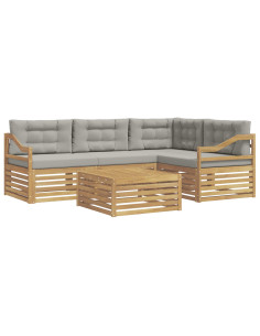 Set di divani da esterno con cuscino 5 pcs 2