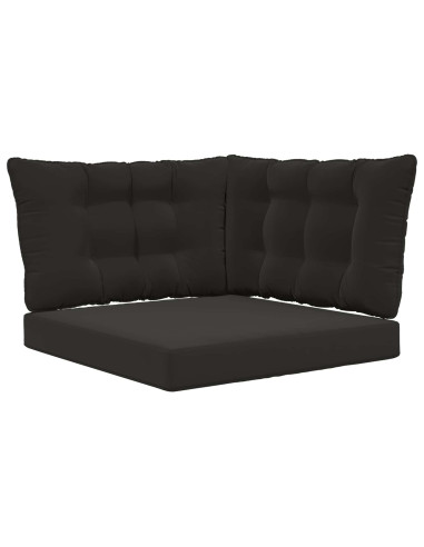 Cuscino per divano da esterno 3 pcs Nero Poliestere