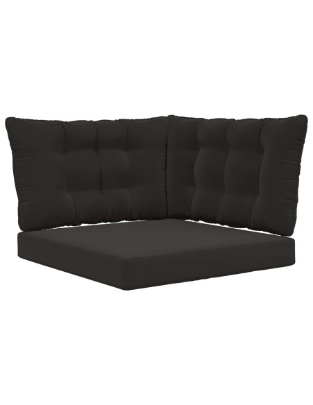 Cuscino per divano da esterno 3 pcs Nero Poliestere
