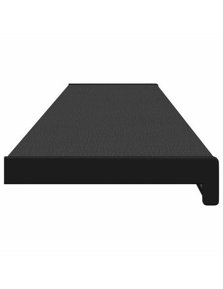 Soglia della Finestra Nero con venatura in legno PVC