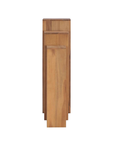 Set di Piedistalli per Piante 3 pz in Legno Massello di Teak