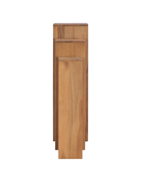 Set di Piedistalli per Piante 3 pz in Legno Massello di Teak