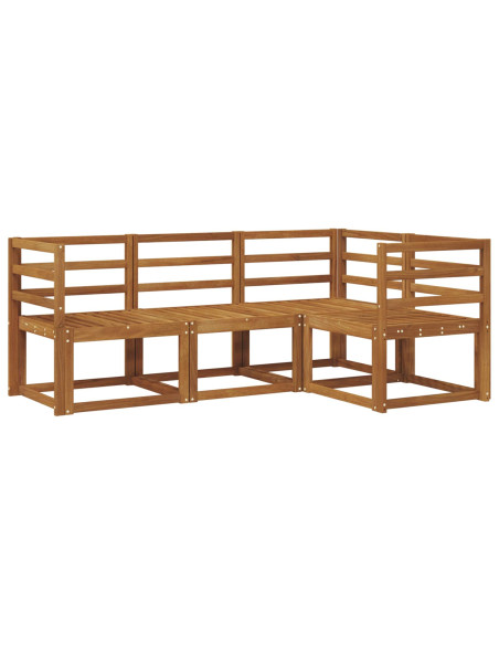 Set di divani da esterno 4 pcs Naturale