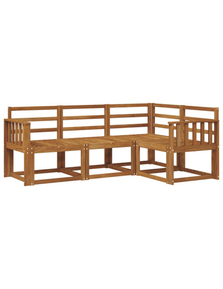 Set di divani da esterno 4 pcs Naturale