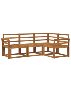Set di divani da esterno 4 pcs Naturale 2