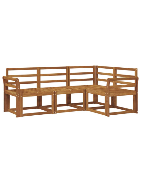Set di divani da esterno 4 pcs Naturale