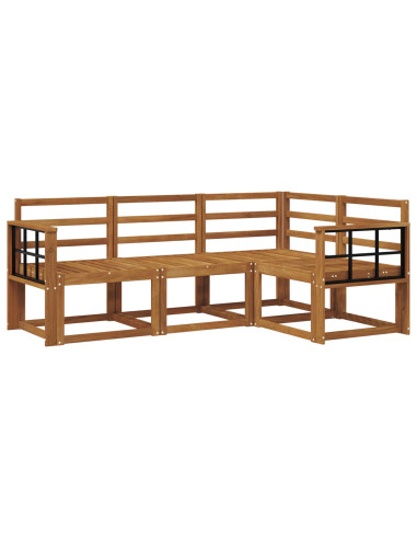 Set di divani da esterno 4 pcs Naturale