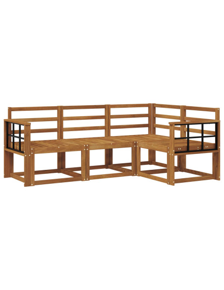 Set di divani da esterno 4 pcs Naturale