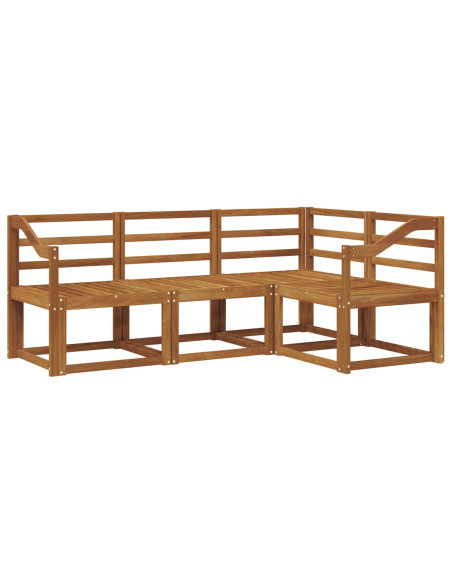 Set di divani da esterno 4 pcs Naturale