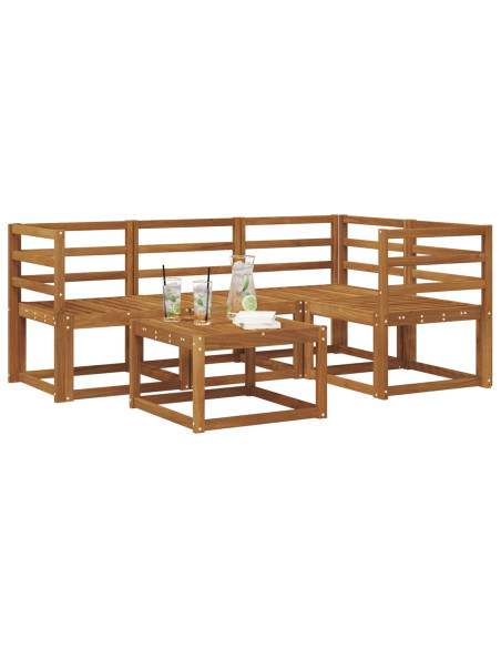 Set di divani da esterno 5 pcs Naturale