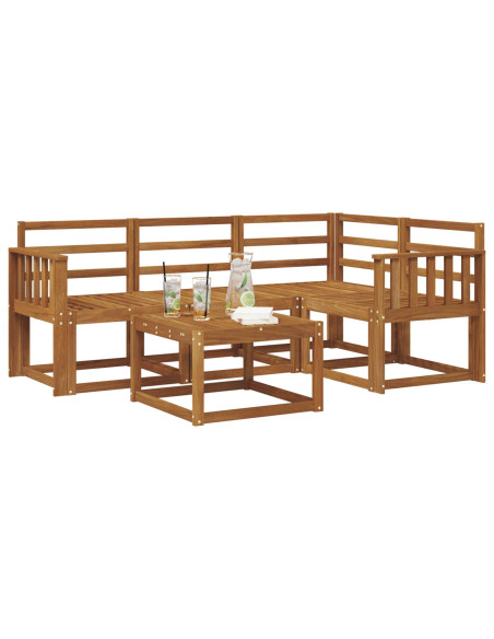Set di divani da esterno 5 pcs Naturale